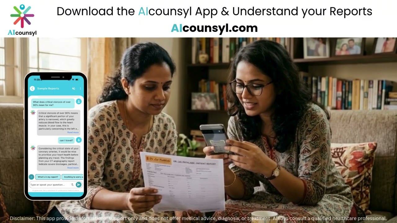Be Prepared to Consult the Doctor spot: two women read a medical report with the app